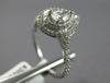 ESTATE WIDE 1.18CT DIAMOND 14KT WHITE GOLD 3D CLASSIC ROUND ENGAGEMENT RING