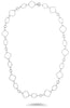 ESTATE LARGE 9.69CT DIAMOND 18KT WHITE GOLD OVAL 4 LEAF CLOVER ETERNITY NECKLACE
