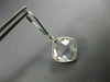 ESTATE AAA CRYSTAL 14KT WHITE GOLD 3D CUSHION CLASSIC BEZEL HANGING EARRINGS