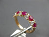 ESTATE 1.75CT DIAMOND & AAA RUBY 14KT ROSE GOLD 3D 5mm CLASSIC ANNIVERSARY RING