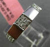 ESTATE .22CT DIAMOND 18K WHITE GOLD 3D SQUARE SEMI ETERNITY 4 STONE WEDDING RING