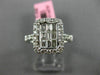 ESTATE 1.09CT ROUND BAGUETTE DIAMOND 18KT WHITE GOLD RECTANGULAR ENGAGEMENT RING