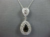 1.05CT DIAMOND & AAA SMOKY TOPAZ 14KT WHITE GOLD PEAR SHAPE & ROUND HALO PENDANT