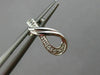 ESTATE .03CT DIAMOND 14KT WHITE GOLD LOVE KNOT INFINITY AWARENESS STUD EARRINGS