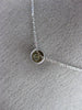ESTATE .15CT ROUND CUT DIAMOND 14K WHITE GOLD 3D CLASSIC SOLITAIRE PENDANT #4332