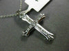ESTATE .30CT ROUND DIAMOND 14KT WHITE GOLD CLASSIC CHANNEL CROSS PENDANT #23015