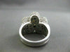 ESTATE LARGE 3.32CT DIAMOND 18KT WHITE GOLD PEARL FLOWER PAVE RING STUNNING!!