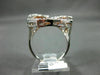 ESTATE LARGE 1.0CT DIAMOND 14KT WHITE & ROSE GOLD MULTI BUTTERFLY CIRCULAR RING