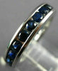 ESTATE 1.20CT AAA ROUND SAPPHIRE 14KT WHITE GOLD 3D CHANNEL ETERNITY RING #22442