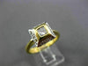 ESTATE .58CT DIAMOND 18KT WHITE & YELLOW GOLD PRINCESS CUT ENGAGEMENT RING #1273
