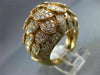 ESTATE LARGE 3.76CT ROUND DIAMOND 18KT ROSE GOLD 3D MULTI SHELL CLUSTER FUN RING