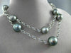 ESTATE EXTRA LARGE & LONG 14K WHITE GOLD AAA TAHITIAN PEARL BY THE YARD NECKLACE