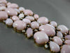 ESTATE MASSIVE 1.75CT DIAMOND & PINK CORAL 18KT ROSE GOLD HANDCRAFTED BRACELET