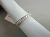 ESTATE NARROW MILGRAIN ROUND DIAMOND 14KT WHITE GOLD WEDDING ANNIVERSARY RING