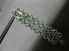 22.03CT AAA COLOMBIAN EMERALD 18KT WHITE GOLD 3 ROW CHANDELIER CLIP ON EARRINGS