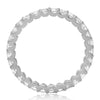 ESTATE 1.12CT DIAMOND 14KT WHITE GOLD 3D SHARED PRONG ETERNITY ANNIVERSARY RING