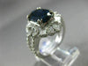 ESTATE LARGE 6.71CT DIAMOND & AAA SAPPHIRE 18KT WHITE GOLD 3D BALLERINA RING