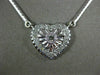ANTIQUE .25CT ROUND DIAMOND 14K WHITE GOLD 3D CLASSIC STAR HEART NECKLACE #11909