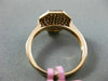 ESTATE WIDE .60CT DIAMOND 18KT WHITE & ROSE GOLD 3D HEXAGON CLUSTER CLASSIC RING