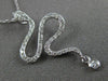 ESTATE .21CT ROUND DIAMOND 14K WHITE GOLD CLASSIC HAPPY SNAKE FLOATING PENDANT