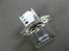 ANTIQUE .43CT DIAMOND 18KT WHITE GOLD 3D FILIGREE ETERNITY WEDDING RING #6278