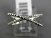 ESTATE .10CT ROUND DIAMOND 14KT WHITE GOLD 3D X LOVE MILGRAIN BEAD RING F/G VSSI