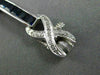 ESTATE 5.29CT DIAMOND & AAA SAPPHIRE 14KT WHITE GOLD 3D X LOVE TENNIS BRACELET
