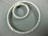 ESTATE 1.45CT DIAMOND 14K WHITE GOLD 3D DOUBLE CIRCLE OF LIFE LOVE PENDANT #1081