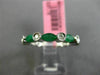 ESTATE .90CT DIAMOND & AAA EMERALD 18K WHITE GOLD SEMI ETERNITY ANNIVERSARY RING