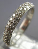 .98CT DIAMOND 14KT WHITE GOLD 3D CLASSIC 2 ROW ETERNITY WEDDING ANNIVERSARY RING