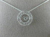 ESTATE .25CT DANCING DIAMOND 14K WHITE GOLD CLUSTER DOUBLE HALO FLOATING PENDANT