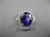 4.35CT DIAMOND & AAA AMETHYST 14KT WHITE GOLD 3D OVAL & ROUND LOVE KNOT FUN RING