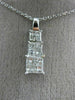 ESTATE .72CT DIAMOND 14K WHITE GOLD CLASSIC INVISIBLE GRADUATING PENDANT #21047