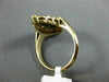 ANTIQUE .14CT DIAMOND 14K WHITE & YELLOW GOLD CLASSIC HEART FILIGREE RING #21032