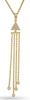 .16CT DIAMOND 14KT YELLOW GOLD TRIANGULAR MULTI ROW CHANDELIER FLOATING PENDANT