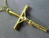 ESTATE ITALIAN 14KT YELLOW GOLD CLASSIC CROSS CRUCIFIX FLOATING PENDANT #25569