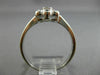 ESTATE .20CT DIAMOND & AAA SAPPHIRE 14KT WHITE GOLD CLASSIC FILIGREE FLOWER RING