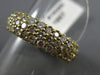 ANTIQUE WIDE 3.50CT DIAMOND 18KT YELLOW GOLD MULTI ROW ETERNITY PAVE RING #19289