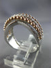 ESTATE .53CT DIAMOND 14KT WHITE & ROSE GOLD 3D MULTI ROW CRISS CROSS LOVE RING