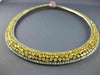 ESTATE LARGE 51.48CT WHITE & FANCY YELLOW DIAMOND 18KT TWO TONE GOLD 3D NECKLACE