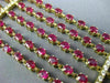ESTATE WIDE 26.91CT DIAMOND & RUBY 14KT YELLOW GOLD 3D MULTI ROW TENNIS BRACELET