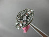 ESTATE .13CT DIAMOND & WHITE QUARTZ 14KT ROSE GOLD 3D CLUSTER WAVE FUN RING