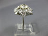 ESTATE LARGE 2.0CT OLD MINE DIAMOND 18KT WHITE GOLD 3D FLOWER ENGAGEMENT RING