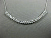 ESTATE .50CT DIAMOND 14K WHITE GOLD 2 ROW SEMI CIRCLE MILGRAIN ROPE FUN NECKLACE