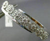 ESTATE .20CT DIAMOND 14K WHITE GOLD CLASSIC MULTI CLUSTER FLOWER BANGLE BRACELET