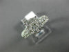 ESTATE 1.0CT DIAMOND 14KT WHITE GOLD 3D CLUSTER SEMI ETERNITY ENGAGEMENT RING