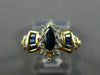 ESTATE .98CT DIAMOND & SAPPHIRE 14KT WHITE & YELLOW GOLD 3D HALO ENGAGEMENT RING