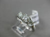 ESTATE 1CT DIAMOND 14KT WHITE GOLD 3 STONE PAST PRESENT FUTURE ENGAGEMENT RING