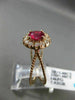 ESTATE WIDE 1.40CTW DIAMOND & AAA RUBY 14KT ROSE GOLD HALO CLASSIC INFINITY RING