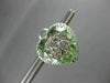ESTATE EXTRA LARGE 18.51CT DIAMOND & AAA GREEN AMETHYST 18KT WHITE GOLD EARRINGS